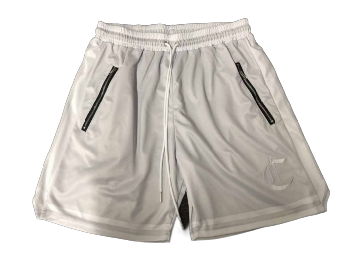 Men's Basketball Shorts - Silver/White