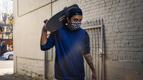 Micro-Mesh Hoodie — Space Blue/Black