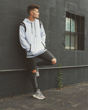 Men's Teddy Hoodie - Silver/Black