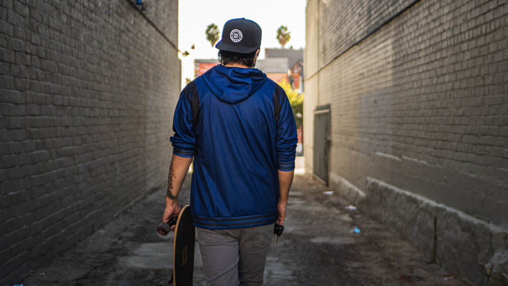 Micro-Mesh Hoodie — Space Blue/Black