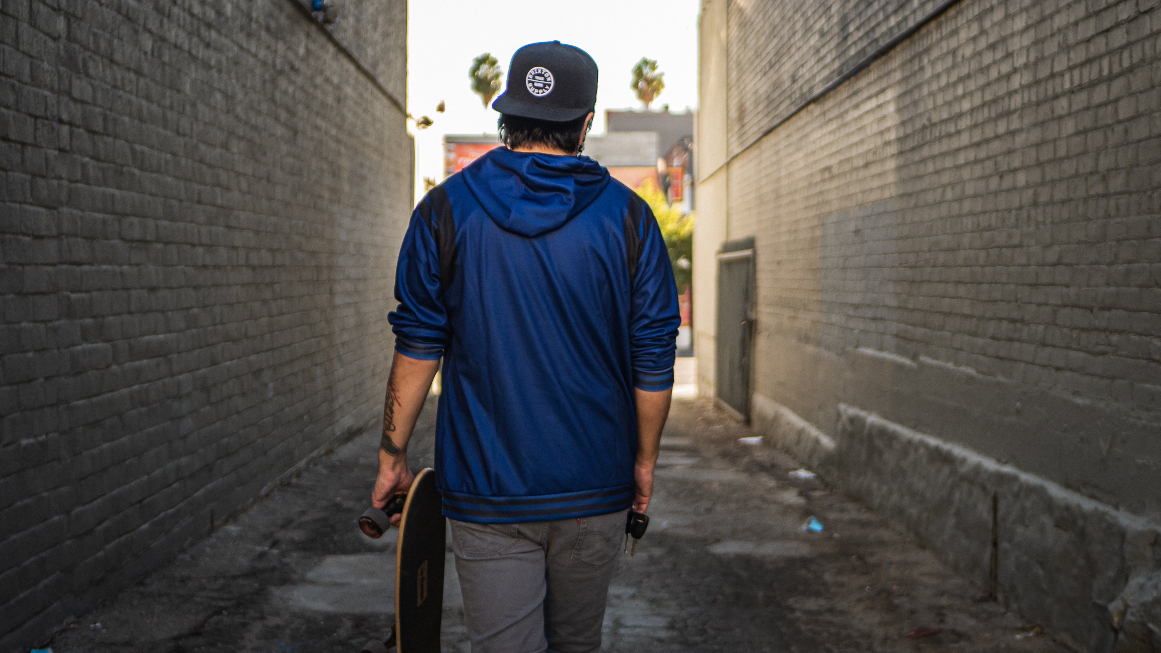Micro-Mesh Hoodie — Space Blue/Black